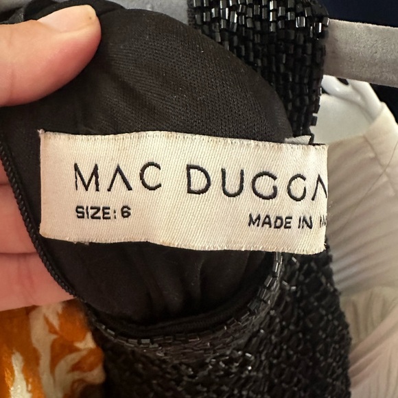 MacDuggal High Neck Black Beaded Dress - Picture 3 of 3